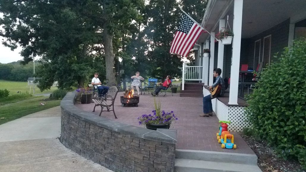 stone patio